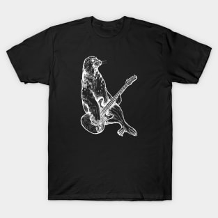 SEEMBO Sea Lion Playing Guitar Guitarist Musician Music Band T-Shirt